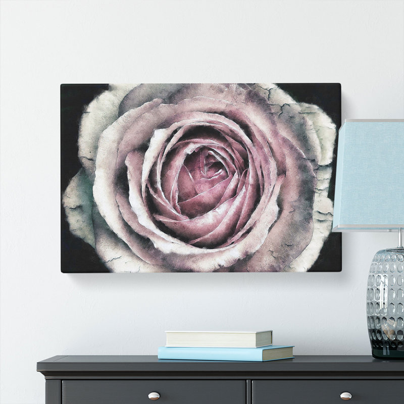 A Pale Pink Rose Painting - Wrapped Canvas, 40cm H x 60cm W x 3cm D