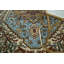 Tapis oriental en laine noué à la main bleu / ivoire / brun / beige Heriz