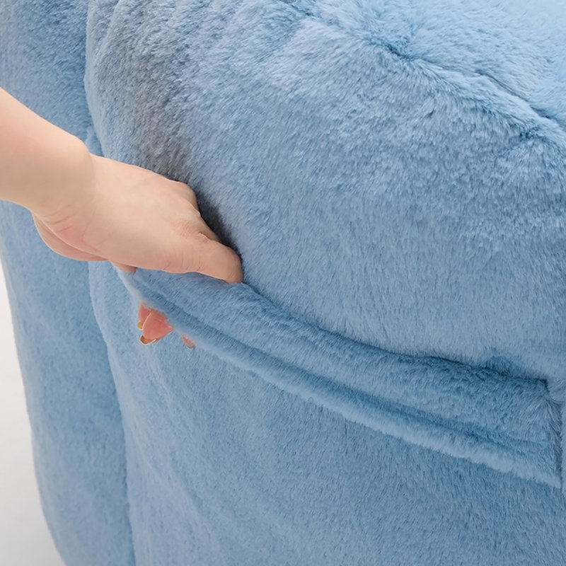 Canapé à compression pour adultes avec anneau à tirer pouvant être facilement déplacé sans installation convenant à divers environnements tels que le salon, la chambre à coucher, etc. Détendez-vous et profitez de la vie, bleu