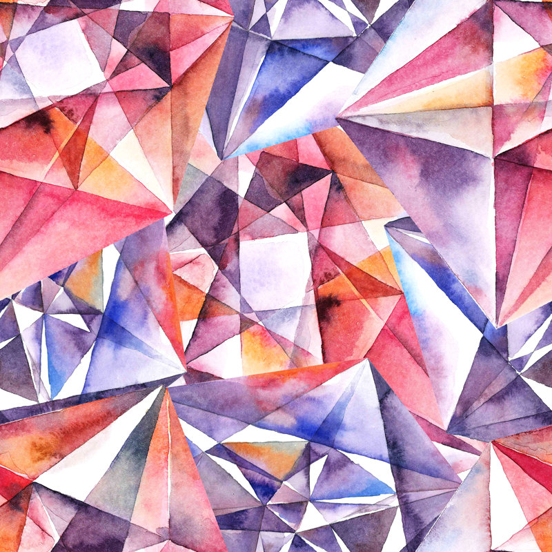 "Fieldhouse Diamonds Texture" sur toile par Ola_Tarakanova, peinture, H 20 po x l 20 po