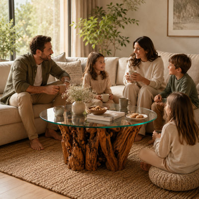 Aggelos Glass Top End Table