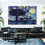 «Elephant Family Starry Night», reproduction sur toile-92760963