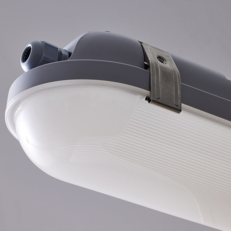 4 Foot Vapour Proof Linear Fixture with Integrated Microwave Sensor CCT & Wattage Selectable, 120-347 Volt