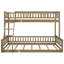 Lit superposé simple au-dessus de grand lit simple avec échelle et garde-corps, conception amovible, structure en bois de pin robuste-781134885
