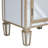 Alpena Glass Mirrored 1 Drawer and 1 Door Beige Cabinet
