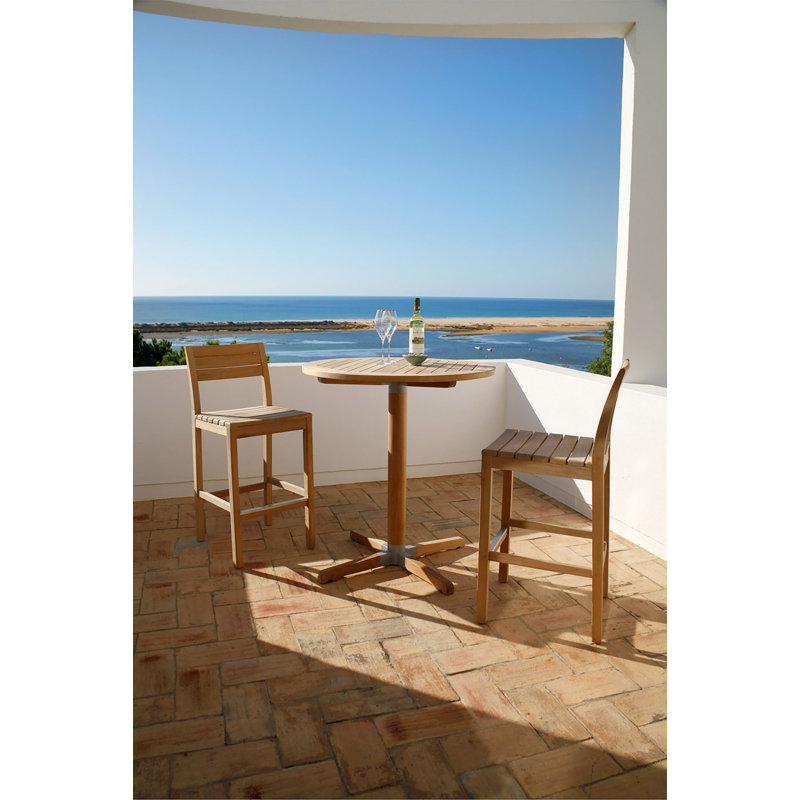 Bermuda Outdoor Teak Bar Stool, 26"