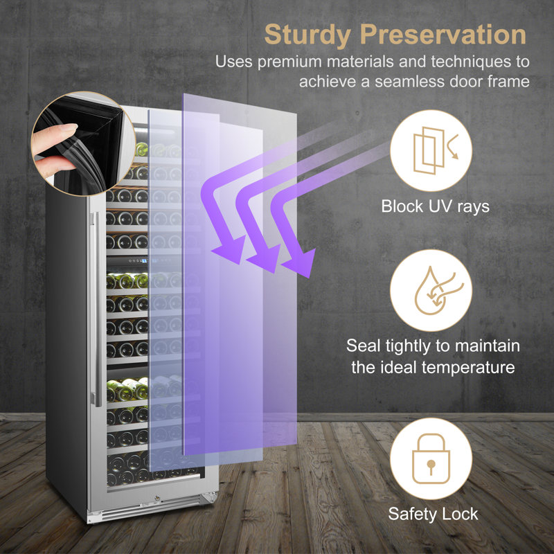 24" 143 Bottle Triple Zone Freestanding Wine Refrigerator