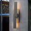 Lampe murale d'extérieur à DEL 21 po à intensité variable en aluminium gris-104387608-123405885