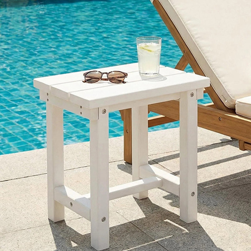Table d'appoint extérieure All PEHD Adirondack, Blanc