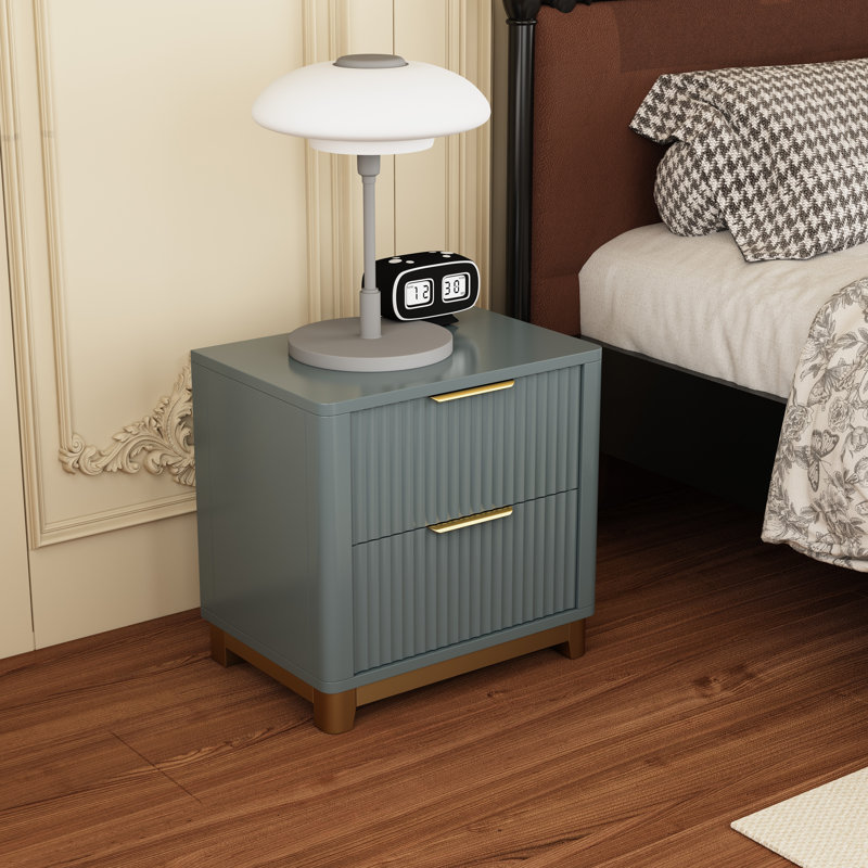Devingo 50cm W Bedside Table, Grey