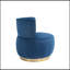 Chaises d'appoint pivotantes tonneau avec siège large-130605529
