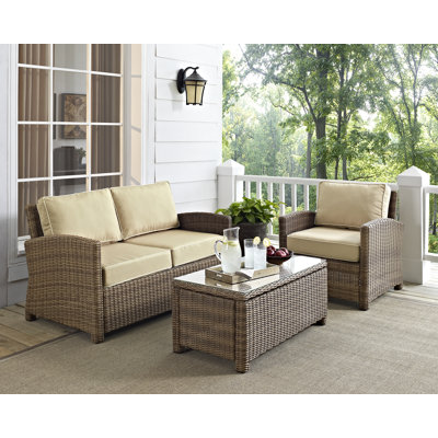 3 - Person Patio Conversation Set with Cushions