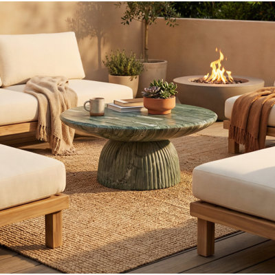 Tithi Round Concrete Coffee Table