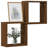 Wall Cube Shelf Set Of 2 Engineered Wood Medium-1219827201
