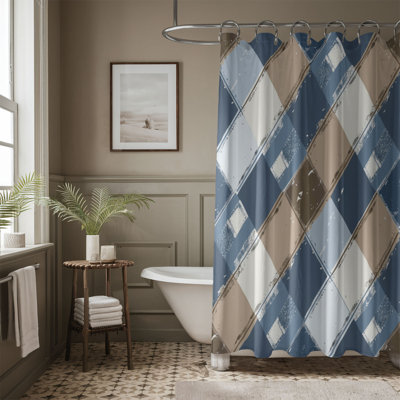 Rideau de douche Blue Ochre - Premium