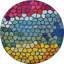 Tapis rose / jaune / bleu Jesusa-1657696052