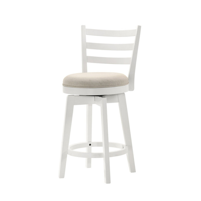 Fauteuil à hauteur de comptoir avec siège rembourré Corrigan Studio®, Blanc