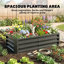 Support à plante en métal gris de 47,2 x 23,5 x 12 po avec contrôle pratique pour l'espace extérieur-117476454