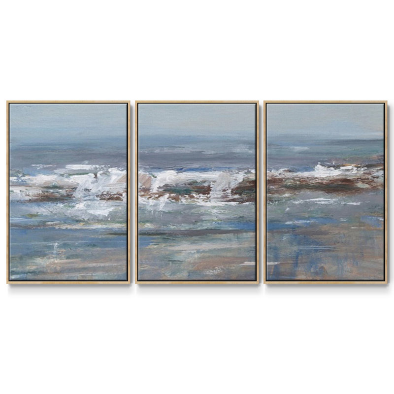 Overcast Tides I 3 pièces, Naturel, H 40 po x l 78 po x P 2 po