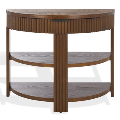 Christy Reeded Half Moon Console Table
