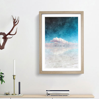 Salar de Uyuni Salt Flat in Bolivia Abstract - Picture Frame Graphic Art Print