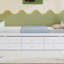 Lit de jour double avec lit gigogne simple et tiroirs, lit double-2006912166