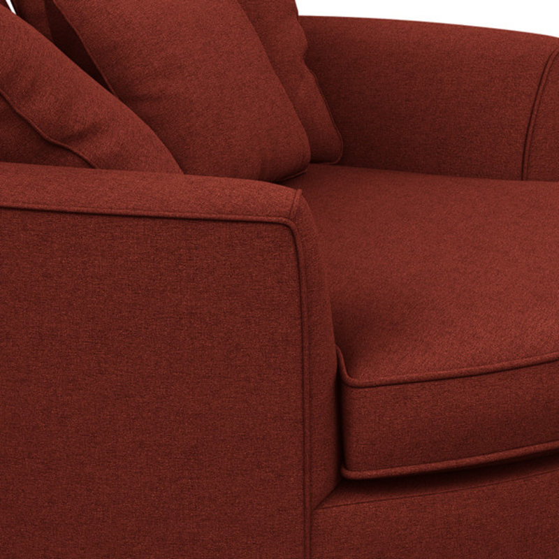 Ashonte Upholstered Barrel Chair, Entice Brick