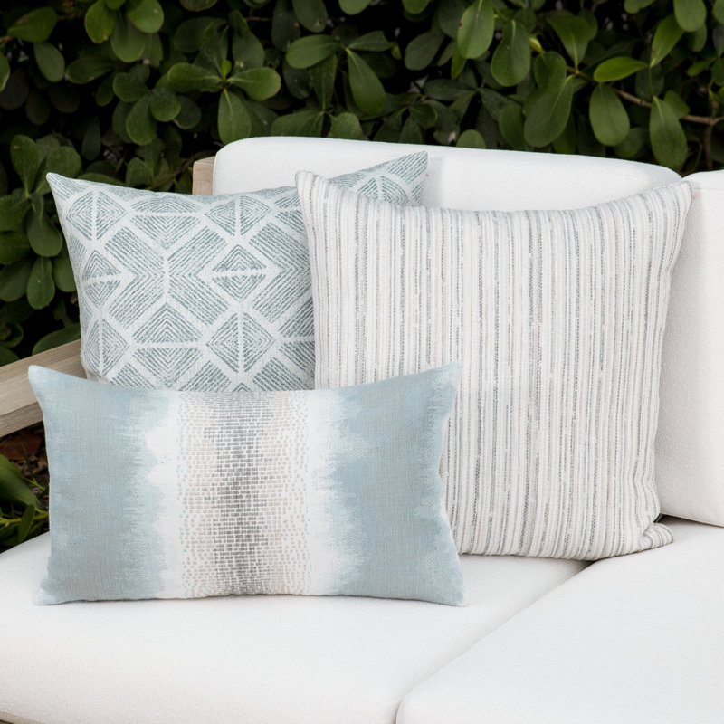 Luxe Stripe Indoor/Outdoor Square Performance Pillow Cover & Insert, 20"H x 20"W