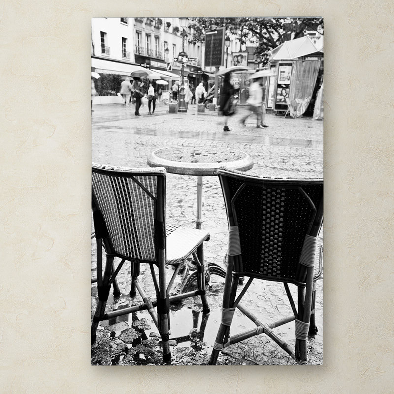 «Paris Cafe for 2», reproduction de photo sur toile tendue, H 47 po x l 30 po x P 2 po