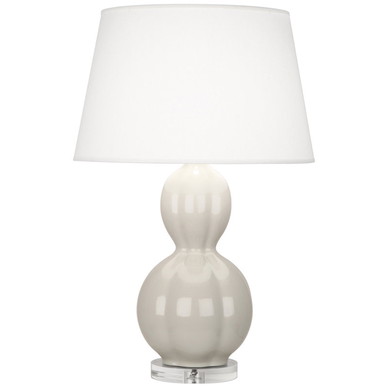 Lampe de table 30,75 po Williamsburg Randolph, Blanc Bruton, Lucite