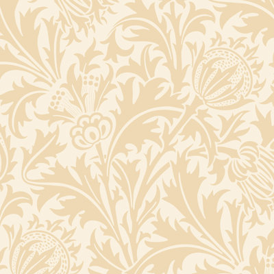 Thistle Damask - Soft Gold