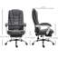 Fauteuil de travail respirant avec repose-pieds, tissu en lin gris foncé pour circulation d'air en lin gris, favorisant une posture optimale