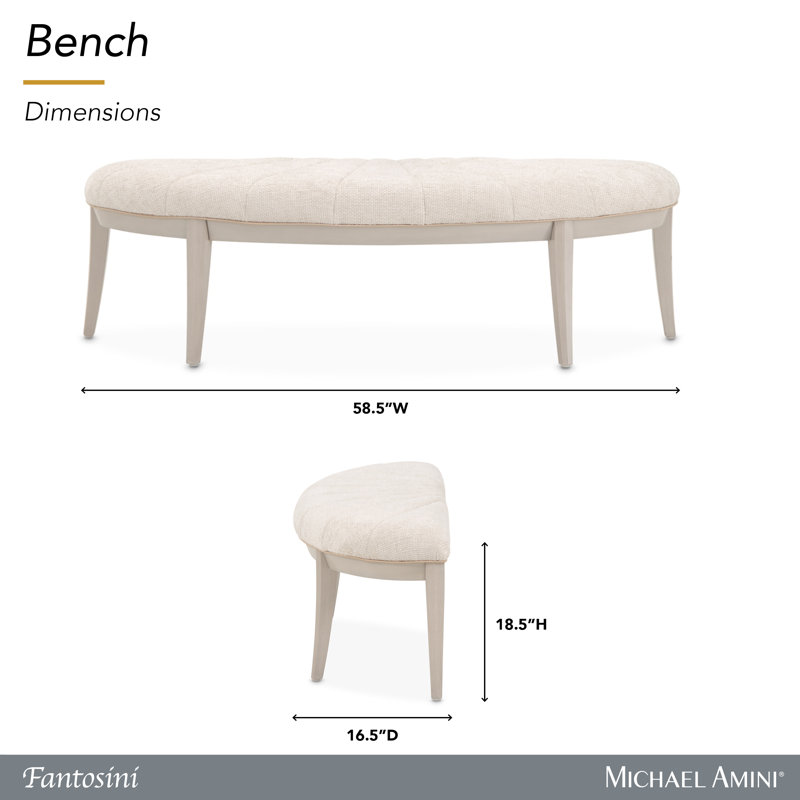 Fantosini Bed Bench - Silver Mist