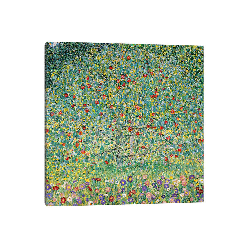 Apple Tree (Apfelbaum), 1912 by Gustav Klimt - Single Picture Frame Painting on Canvas, 45.72 cm H x 45.72 cm W x 1.91 cm D