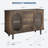 47" Sideboard Buffet Cabinet with Fluted Glass Doors - Modern Mid-Century Credenza Storage with Adjustable Shelves-739571023