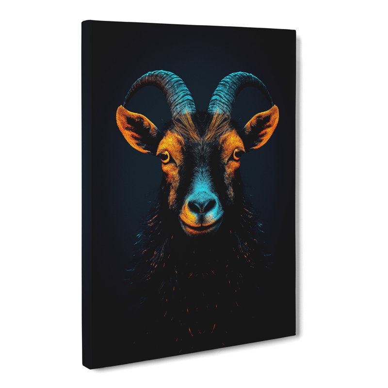 Goat Minimalism - No Frame Print, 50cm H x 35cm W x 3cm D