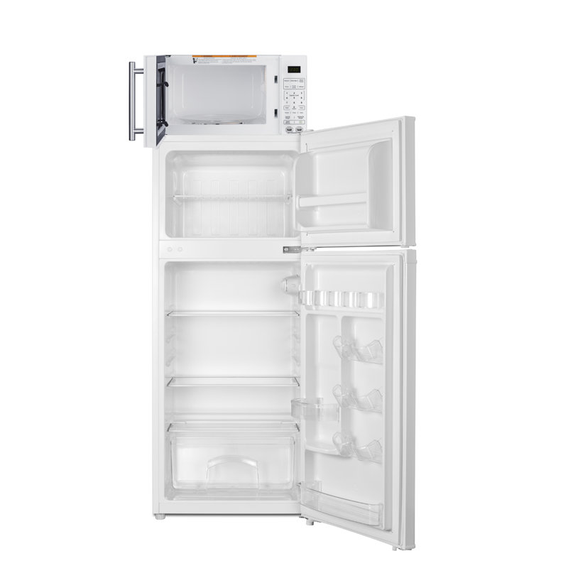 Summit Appliance Microwave/Refrigerator-Freezer Combination with Allocator, Right Handed