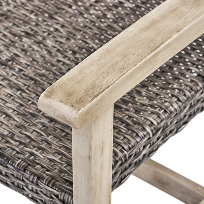 Extérieur en gris, base en bois avec des accents de fer, gris par mauvais temps pour la cour, finition complémentaire du cadre, durabilité des accents