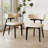 Two sets of solid wood dining chairs with backrest