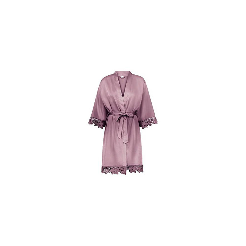 Peignoir en satin de satin fille au-dessus du genou, SL, Oui, Lavande