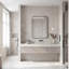 Miroir mural pour commode, meuble-lavabo, cadre en aluminium noir-126433880