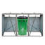 Abri à poubelles extérieur, portes séparées verrouillables, armoire de rangement en acier galvanisé pour 3 poubelles, idéale pour jardin et pelouse.