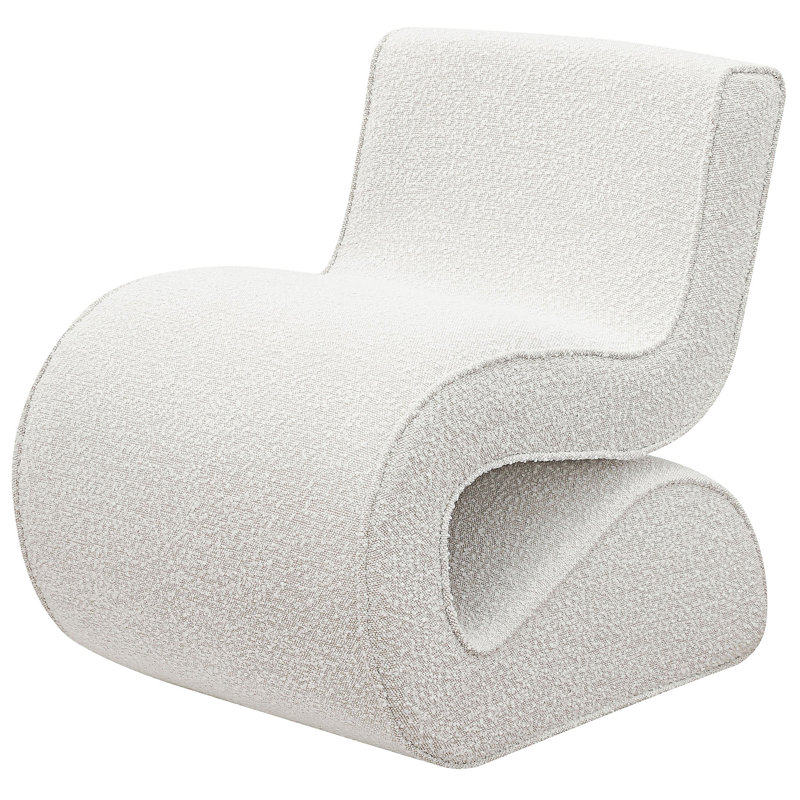 Chaise d'appoint courbée, Crème