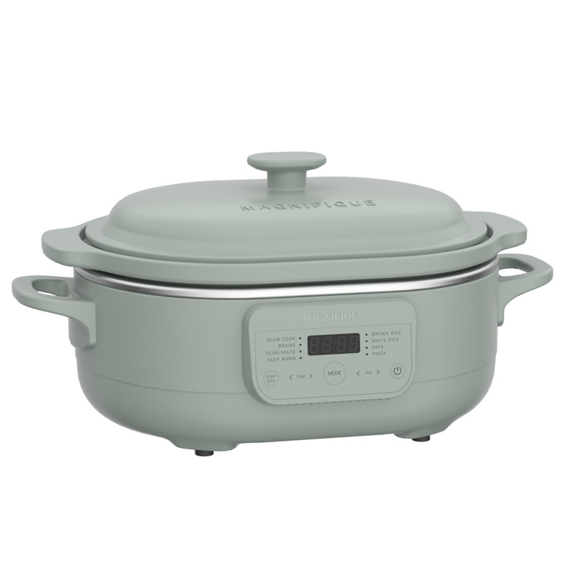 Magnifique cocotte mijoteuse programmable 8-en-1 avec pot d'argile 4QT Magnifique, Green, 4