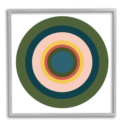 Cercles verts en sourdine, impression sur bois