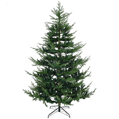 7.5 Foot Artificial Christmas Tree, Pine Hinged Xmas Tree With 1218 Realistic Branches, Steel Base, Auto Open