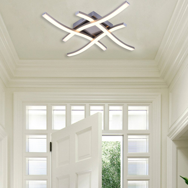 Encarnacion 4-Light 46cm LED Semi Flush Mount, Nickel