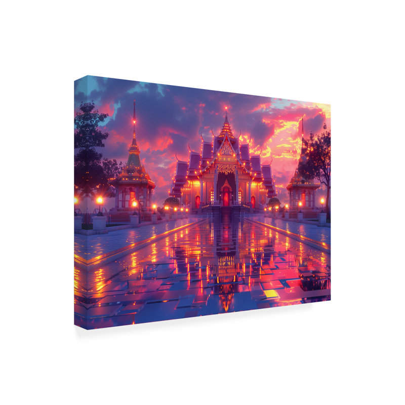 Art sur toile, Temple de Ray Heere, H 14 po x l 19 po