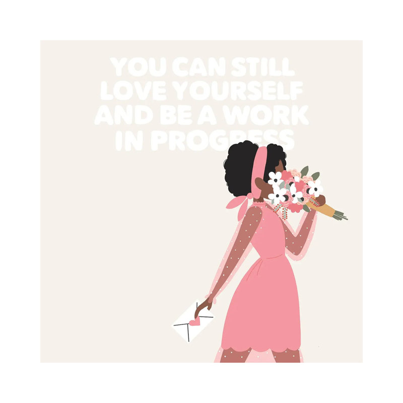 Love Yourself - Wrapped Canvas Painting, 45.72 cm H x 45.72 cm W x 3.175 cm D