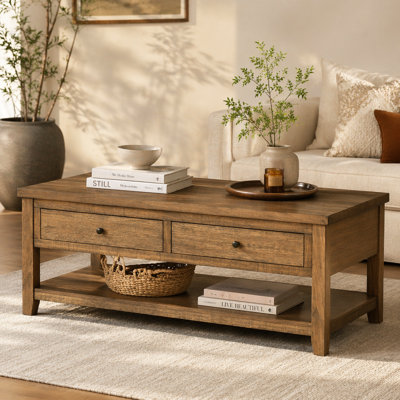 Castleton Distressed Brown 48-inch Mobile Lift-Top Coffee Table
